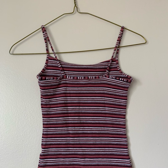 Garage Burgundy Striped Tank Top - Picture 2 of 4